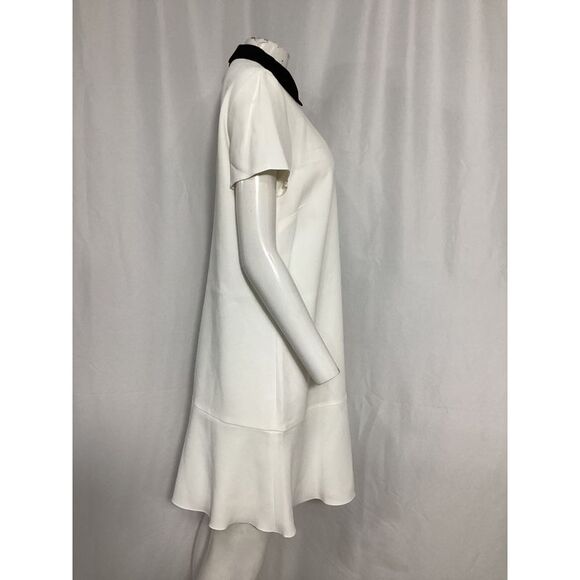 Pre Loved Red Valentino Vintage ALine Dress with Peter Pan Collar Women white